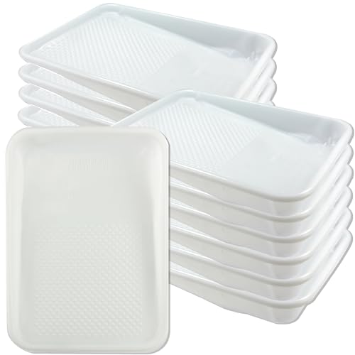 Great Andrew Paint Tray Liner 9 Inch, 13Pcs White Plastic Paint Liners Fits Most Standard 9" Paint Trays, Easy Clean Up Paint Roller Pan Liners for DIY Painting Projects, Home or Construction Use