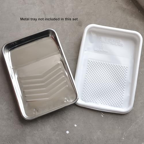 Great Andrew Paint Tray Liner 9 Inch, 13Pcs White Plastic Paint Liners Fits Most Standard 9" Paint Trays, Easy Clean Up Paint Roller Pan Liners for DIY Painting Projects, Home or Construction Use