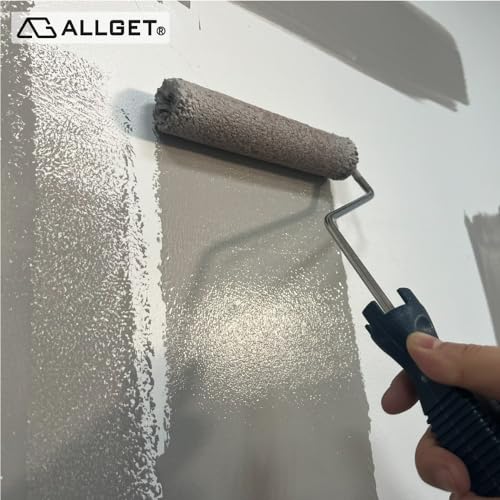 ALLGET Red Bambi Paint Roller Set 6 inch, 2 Roller Frame with 7 Microfiber Covers，1/2" Nap Mini Roller for Painting, Smooth Finish, Non-Shedding, for Small Area Painting (6-inch Paint Roller Set)