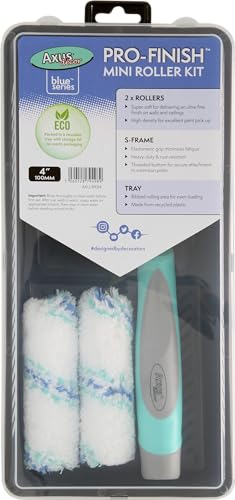 Axus Décor AXU/RKB4 Paint Roller Kit, Blue, 4", Set of 4 Pieces