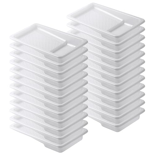 Bates- Paint Tray Liner, 4 Inch, 24 Pack, Paint Pans Trays, Plastic Paint Tray, Disposable Paint Tray, Paint Roller Tray, Paint Trays for Painting Walls, Roller Tray Liners, Paint Pan Liners