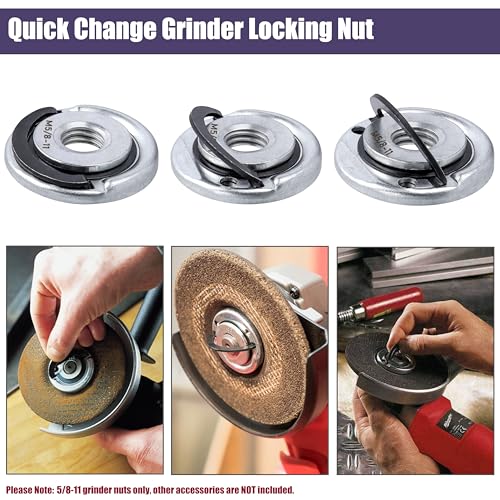 Yakamoz 2Pcs Angle Grinder Flange Nut Set