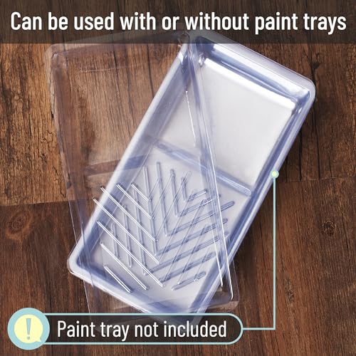 Bates- Paint Tray Liner, 4 Inch, 24 Pack, Paint Pans Trays, Plastic Paint Tray, Disposable Paint Tray, Paint Roller Tray, Paint Trays for Painting Walls, Roller Tray Liners, Paint Pan Liners