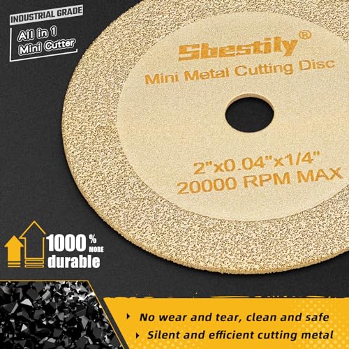 Sbestily 2" Diamond Cut Off Wheel Set with Mandrel