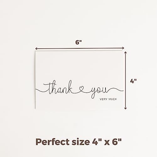 24 Pack Kraft Thank You Cards with Stickers