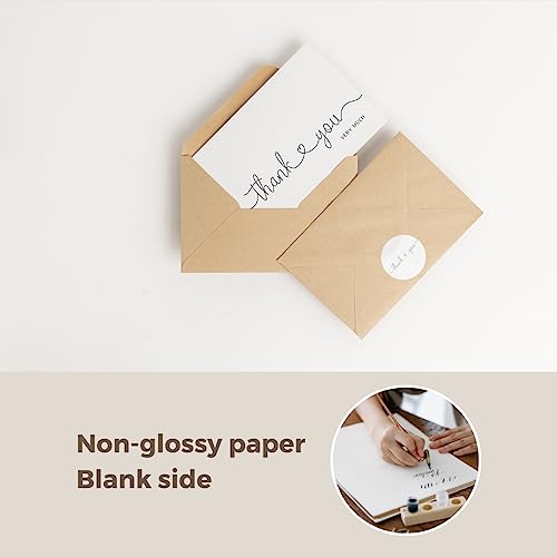 24 Pack Kraft Thank You Cards with Stickers