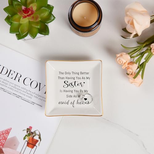 Maid of Honor Proposal Gift Jewelry Tray