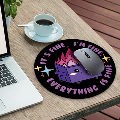 Cute Dumpster Fire Mouse Pad for Desk Gaming