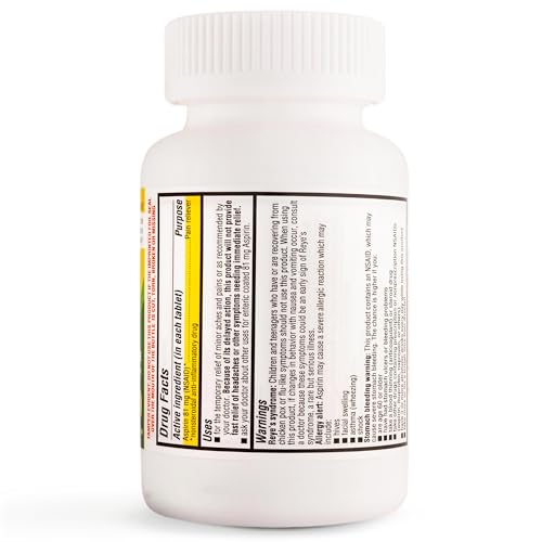Low Dose Aspirin 81mg Tablets - Pain Reliever
