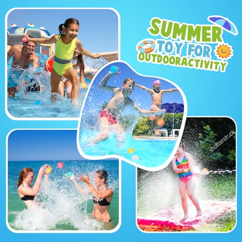 6-Pack Reusable Water Balloons with Mesh Bag