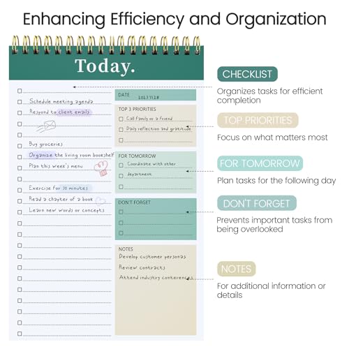 Green To Do List Notebook for Enhanced Productivity