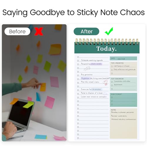 Green To Do List Notebook for Enhanced Productivity