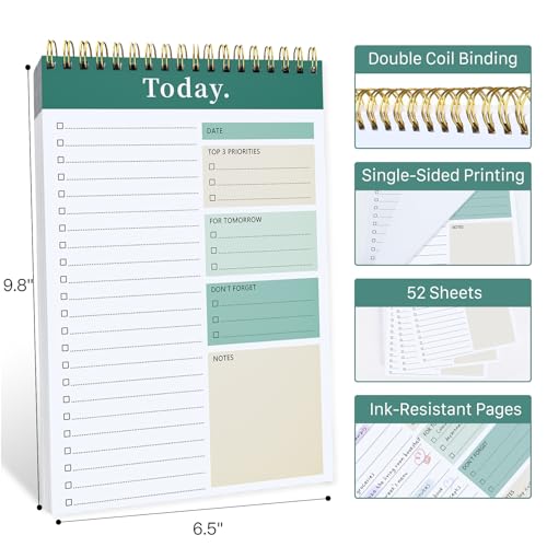 Green To Do List Notebook for Enhanced Productivity