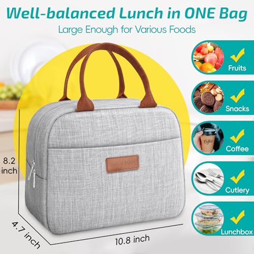 WULIVA Insulated Lunch Bag with Large Front Pocket