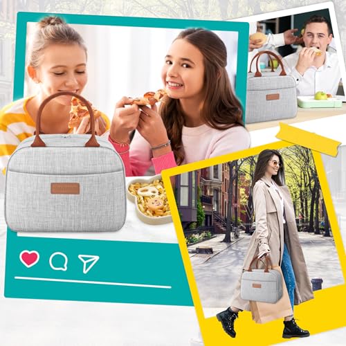 WULIVA Insulated Lunch Bag with Large Front Pocket