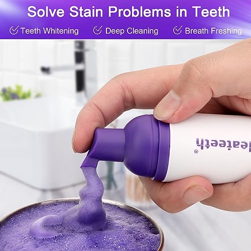 Purple Whitening Toothpaste, Stain Removal Foam Kit (50ml)