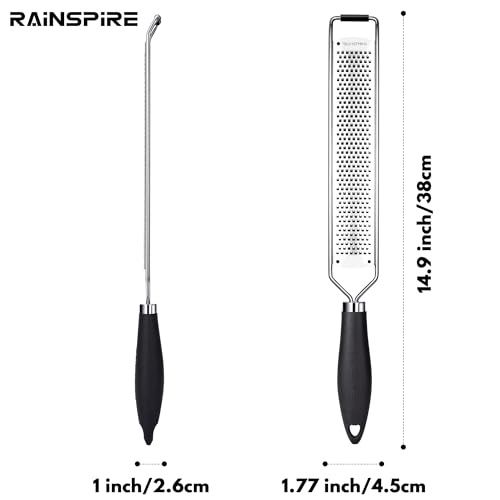 Rainspire Zester Grater with Handle - Stainless Steel