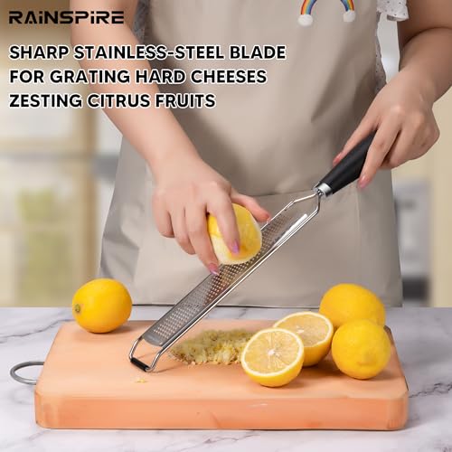 Rainspire Zester Grater with Handle - Stainless Steel