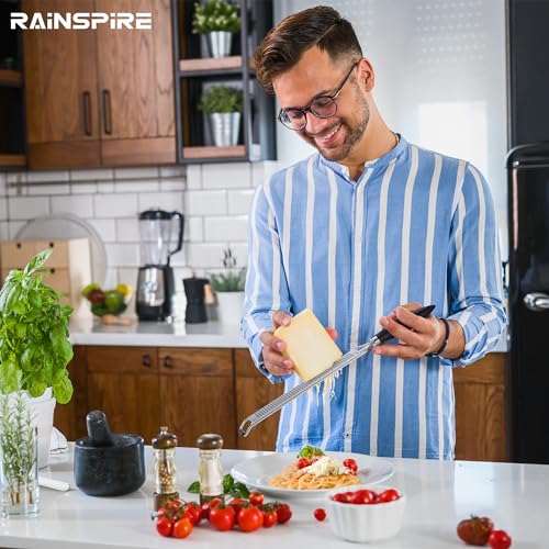 Rainspire Zester Grater with Handle - Stainless Steel