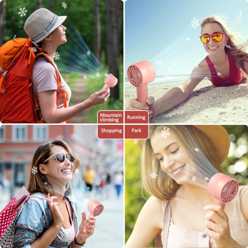 MTaoyac Rechargeable Handheld Fan with 4 Speeds Turb0