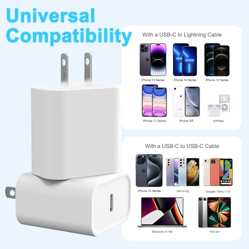 20W USB-C Power Adapter for iPhone, Samsung, Pixel
