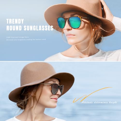 2024 Vintage Retro Round Mirrored Lens Sunglasses for Men and Women