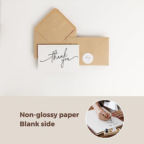 24 Pack Thank You Cards with Kraft Envelopes