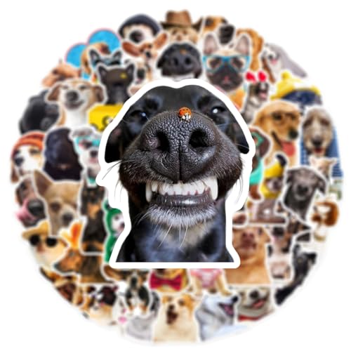 50 Funny Dog Stickers for Journaling Laptop Scrapbook
