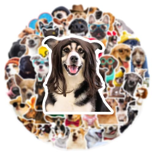 50 Funny Dog Stickers for Journaling Laptop Scrapbook