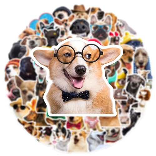 50 Funny Dog Stickers for Journaling Laptop Scrapbook