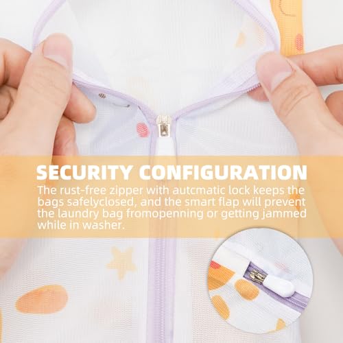 3Pcs Mesh Laundry Bag Set with Premium Zipper