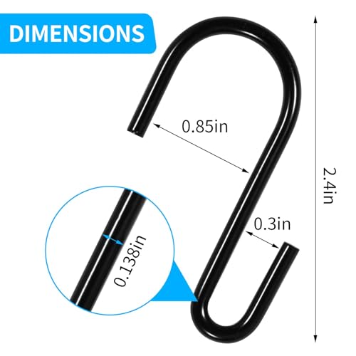 30 Pack Small S Hooks for Kitchen and Home