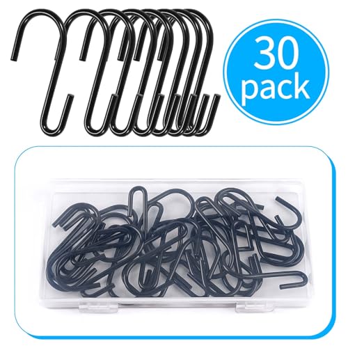 30 Pack Small S Hooks for Kitchen and Home