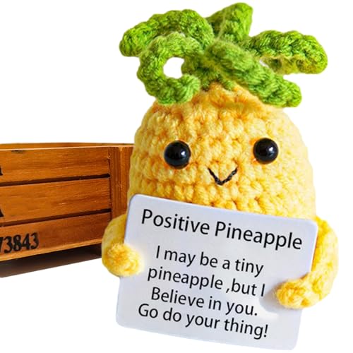 Handmade Crochet Emotional Support Pineapple Knitted Doll