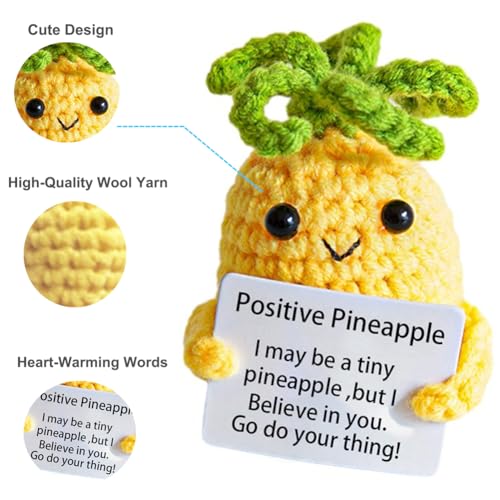 Handmade Crochet Emotional Support Pineapple Knitted Doll