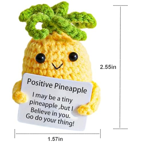 Handmade Crochet Emotional Support Pineapple Knitted Doll