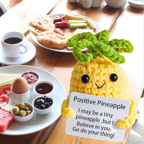 Handmade Crochet Emotional Support Pineapple Knitted Doll