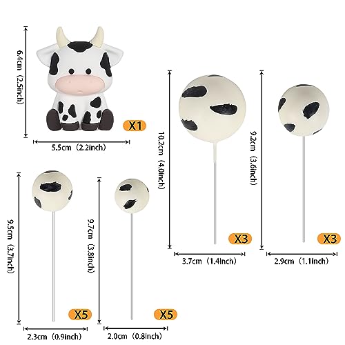 Cow Cake Topper Set for Kids Birthday Party