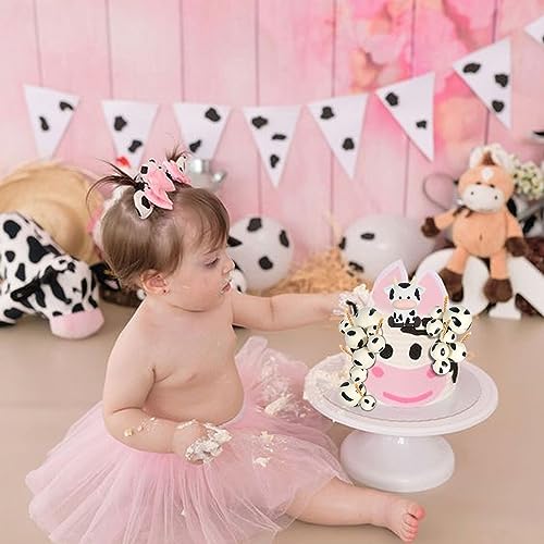 Cow Cake Topper Set for Kids Birthday Party