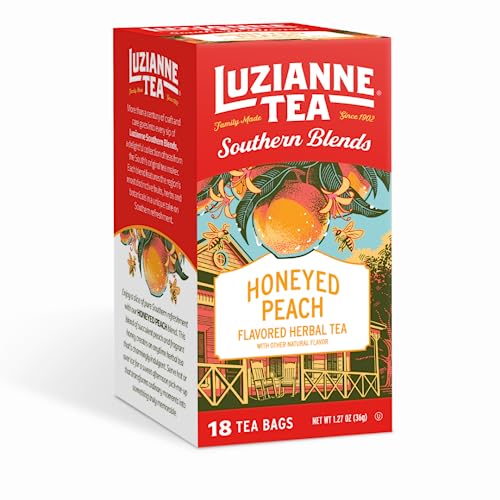 Luzianne Honeyed Peach Herbal Tea, 18 Bags