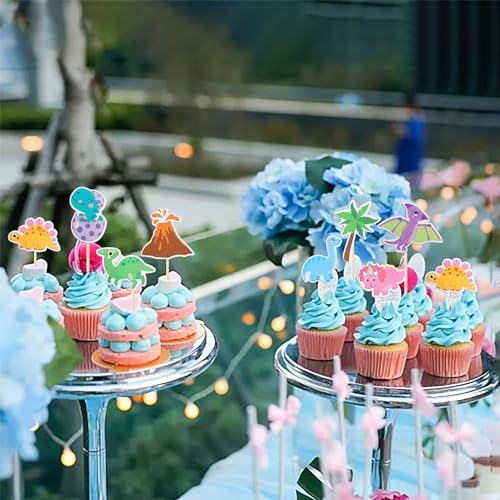 Dinosaur Cupcake Toppers Set for Dino Theme Party