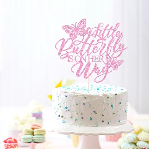 Butterfly Cake Topper for Baby Shower or Gender Reveal