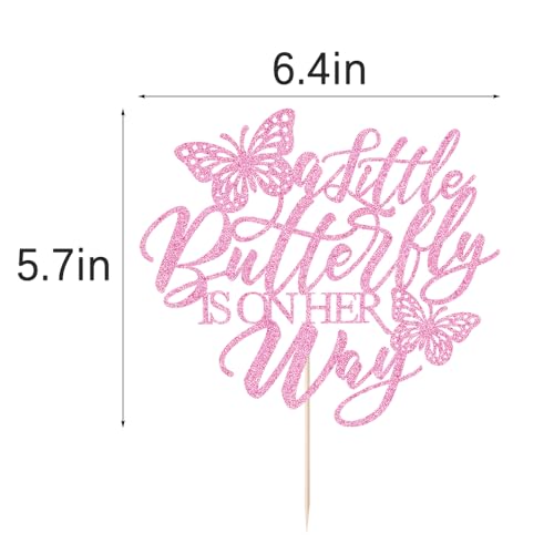 Butterfly Cake Topper for Baby Shower or Gender Reveal