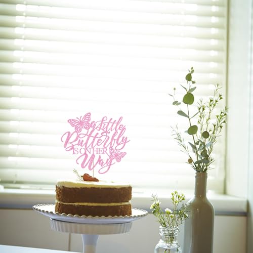 Butterfly Cake Topper for Baby Shower or Gender Reveal