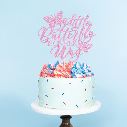 Butterfly Cake Topper for Baby Shower or Gender Reveal