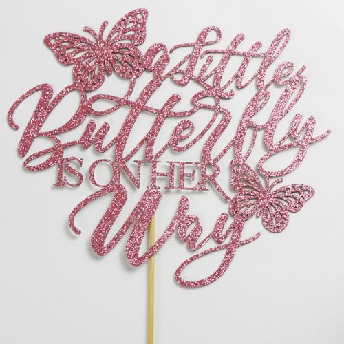 Butterfly Cake Topper for Baby Shower or Gender Reveal