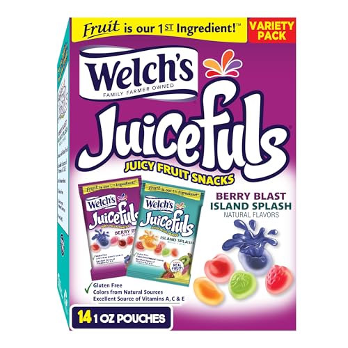 Welch's Juicefuls Fruit Snacks, Island Splash/Berry Blast, Bulk Pack