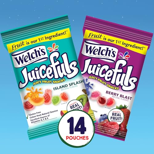 Welch's Juicefuls Fruit Snacks, Island Splash/Berry Blast, Bulk Pack