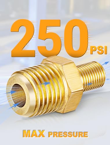 Brass Air Inflator Adapter, 1/4" NPT to Schrader Valve