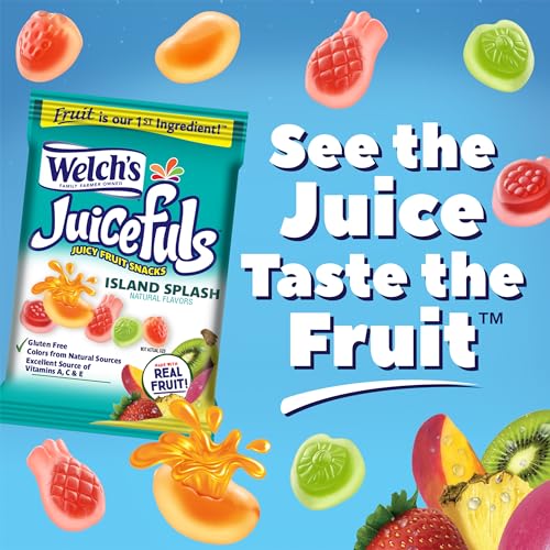 Welch's Juicefuls Fruit Snacks, Island Splash/Berry Blast, Bulk Pack